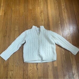 Hanna Andersson Cream Cable Knit Kids Sweater Wool blend